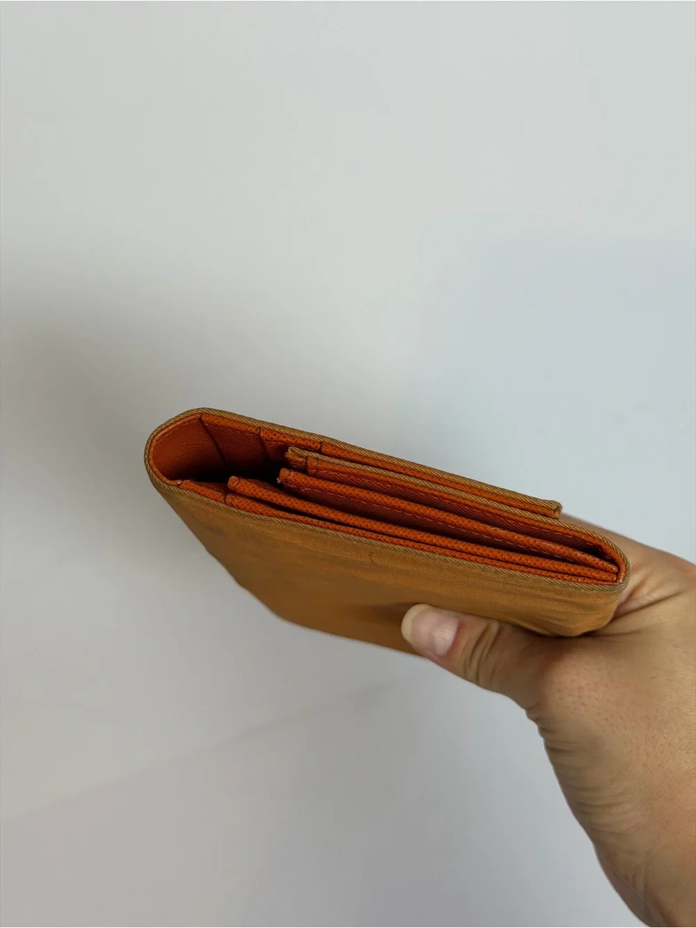 Prada Milano Orange Nylon Large Wallet